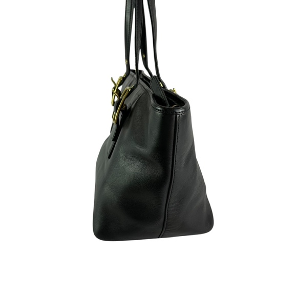 Genuine COACH Black Leather Legacy Hamptons West Market Tote Bag - Picture 6 of 16